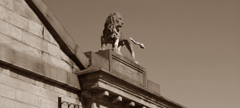 Howard Lion above Railway Station Entrance